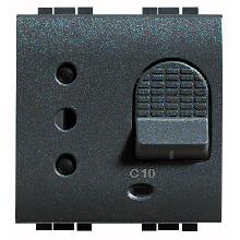 LIVING INT - PRESA SICURA MAGNETOTERMICA 2P+T 10A - BTICINO L4311/10 product photo