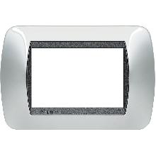 LIVING INT - PLACCA 3 POSTI CROMO LUCIDO - BTICINO L4803CR product photo