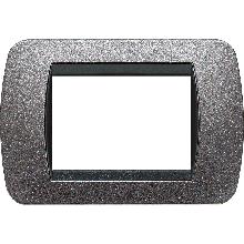 LIVING INT - PLACCA 3 POSTI GRAFITE - BTICINO L4803GF product photo