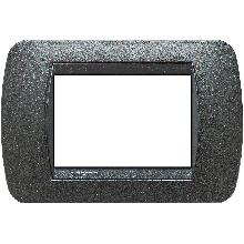 LIVING INT - PLACCA 3P GRAFITE NERO - BTICINO L4803GFN product photo
