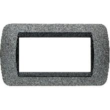 LIVING INT - PLACCA 4 POSTI GRAFITE - BTICINO L4804GF product photo