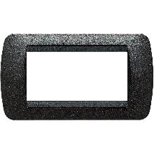 LIVING INT - PLACCA 4P GRAFITE NERO - BTICINO L4804GFN product photo