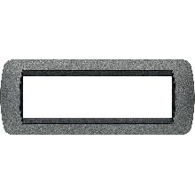 LIVING INT - PLACCA 7 POSTI GRAFITE - BTICINO L4807GF product photo