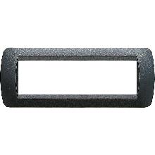 LIVING INT.- PLACCA 7P PLASTICA ACCIAIO S. - BTICINO L4807PA product photo