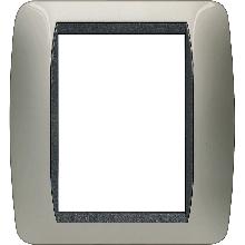 LIVING INT - PLACCA 3+3 POSTI TITANIO - BTICINO L4826TC product photo