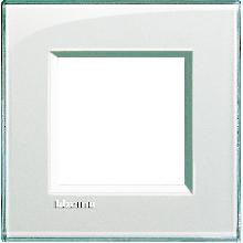 LIVING LIGHT PLACCA 2P ACQUAMARINA LNA4802KA - BTICINO LNA4802KA product photo