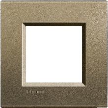 LIVING LIGHT - PLACCA 2P SQUARE LNA4802SQ - BTICINO LNA4802SQ product photo