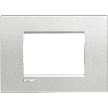 LIVING LIGHT - PLACCA 3P ARGENTO LNA4803AG - BTICINO LNA4803AG product photo