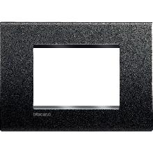 LIVINGLIGHT  - PLACCA 3P ANTRACITE LNA4803AR - BTICINO LNA4803AR product photo