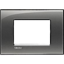 LIVING LIGHT PLACCA 3P FUMO DI LONDRA LNA4803KF - BTICINO LNA4803KF product photo
