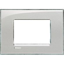 LIVINGLIGHT PLACCA 3P GRIGIO GHIACCIO LNA4803KG - BTICINO LNA4803KG product photo