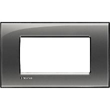 LIVING LIGHT - PLACCA 4P FUMO DI LONDRA LNA4804KF - BTICINO LNA4804KF product photo