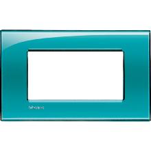 PLACCA LIVING LIGHT VERDE LNA4804VD BTICINO QUADRA 4 POSTI - BTICINO LNA4804VD product photo