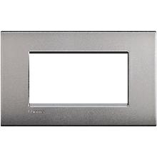 LL - PLACCA 4P NICHEL SATINATO - BTICINO LNC4804NK product photo