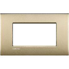 LIVING LIGHT PLACCA 4P ORO SATINATO AIR LNC4804OF - BTICINO LNC4804OF product photo