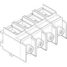 MORSETTO ESTERNO 160A GAMMA EUROPA 4PZ - BTICINO M7X17 - BTICINO M7X17 - BTICINO M7X17 product photo
