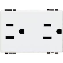 LIGHT - PRESA DUPLEX UL 2P+T 15A - BTICINO N4188 product photo