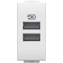 LL - CARICATORE USB TIPO A+A 1M BIANCO - BTICINO N4191AA - BTICINO N4191AA product photo