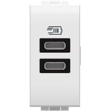 LL - CARICATORE USB TIPO C+C 1M BIANCO - BTICINO N4191CC - BTICINO N4191CC product photo