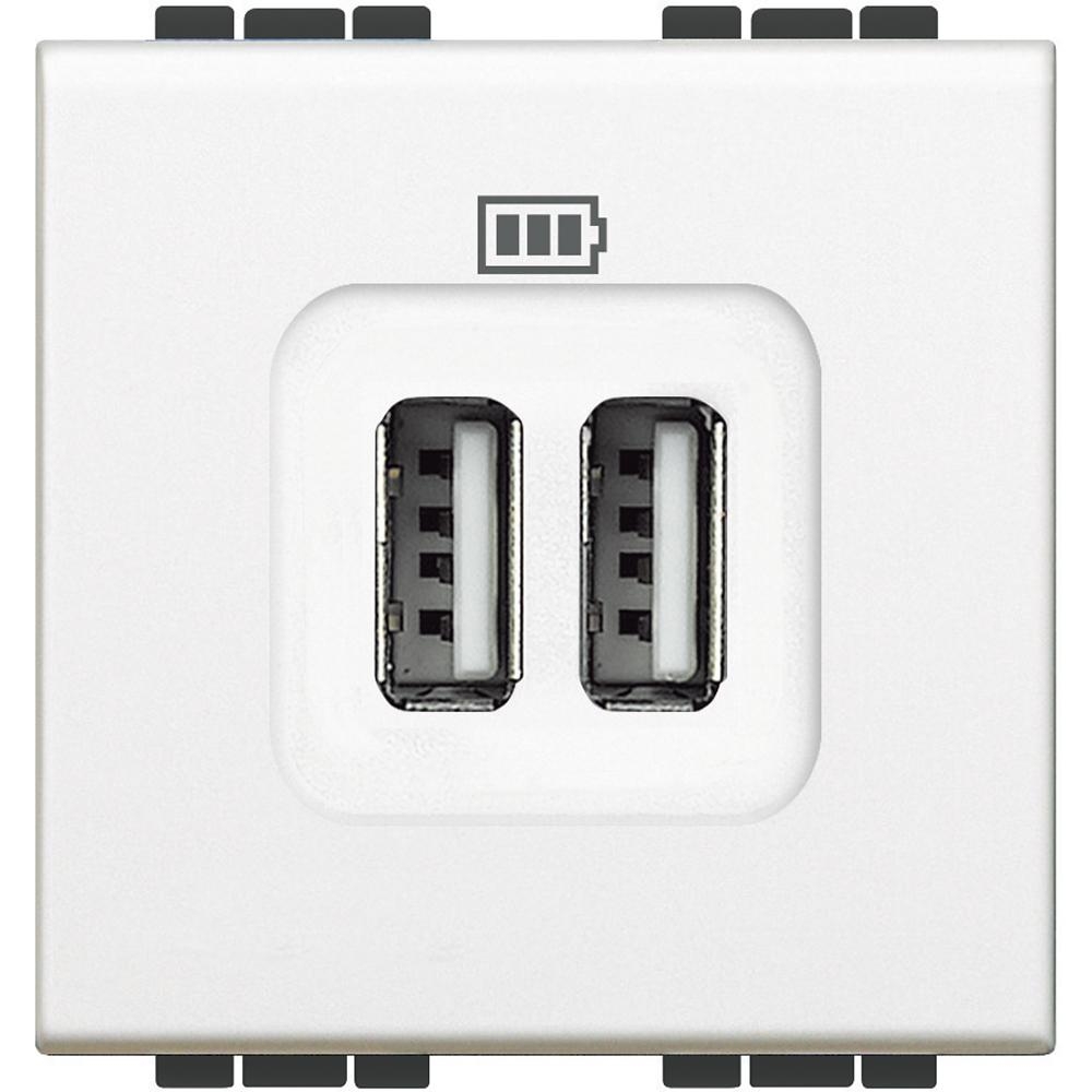 LL - CARICATORE USB 2 PRESE 1500MA 5V BIAN - BTICINO N4285C2 - BTICINO N4285C2 - BTICINO N4285C2 product photo