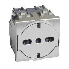 LIGHT - PRESA UNEL SHUKO E BIPASSO 16A FLAT NT4140/16 AIR ORIGINALE - BTICINO NT4140/16F product photo