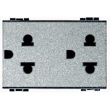 LIGHT TECH - PRESA DUPLEX UNIVER 2P+T 16A - BTICINO NT4185 - BTICINO NT4185 product photo