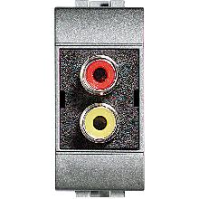 LIGHT TECH-DOPPIO CONNETTORE RCA - BTICINO NT4269R - BTICINO NT4269R - BTICINO NT4269R product photo