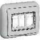 COPERCHIO IP55 3 POSTI GRIGIO IDROBOX MATIX - BTICINO 25603 product photo Photo 02 2XS