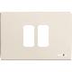 PLACCA 2 POSTI SCATOLA TONDA RESINA MAGIC - BTICINO 500/23/R product photo Photo 02 2XS