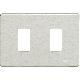 PLACCA 2 POSTI ALLUMINIO MAGIC - BTICINO 503/2/AL product photo Photo 02 2XS