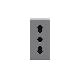 PRESA BIPASSO 2P+T 16 A 250 VA.C.- PER SPINE 2P E 2P+T 10 A E 16 A STANDARD ITALIA - 1 MODULO - GRIGIO SERIE MATIXGO - BTICINO JG4180 product photo Photo 03 2XS