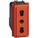 LIVING NOW PRESA 2P+T 10/16A 250V BIPASSO ROSSA - BTICINO KR4180 product photo Photo 01 2XS