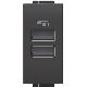 LL - CARICATORE USB TIPO A+A 1M ANTRACITE - BTICINO L4191AA - BTICINO L4191AA product photo Photo 02 2XS