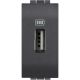 LIVING LIGHT USB CHARGER 1,1A ANTHRACITE L4285C1 - BTICINO L4285C1 product photo Photo 01 2XS