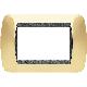 LIVING INT - PLACCA 3 POSTI ORO VERO - BTICINO L4803OR product photo Photo 01 2XS
