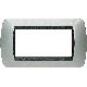 LIVING INT - PLACCA 4 POSTI ALLUMINIO - BTICINO L4804AL product photo Photo 01 2XS
