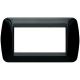 LIVING INT - PLACCA 4 POSTI NERO SOLID - BTICINO L4804NR product photo Photo 01 2XS