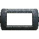 LIVING INTERNATIONAL PLACCA 4P PLASTICA ACCIAIO S. L4804PA - BTICINO L4804PA product photo Photo 02 2XS