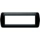 LIVING INT - PLACCA 7 POSTI NERO SOLID - BTICINO L4807NR product photo Photo 01 2XS