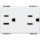 LIGHT - PRESA DUPLEX UL 2P+T 15A - BTICINO N4188 product photo Photo 01 2XS