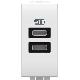 LL - CARICATORE USB TIPO C+C 1M BIANCO - BTICINO N4191CC - BTICINO N4191CC product photo Photo 02 2XS