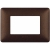 matix - placca 3 posti marrone caffe - BTICINO AM4803TGG product photo Photo 01 2XS
