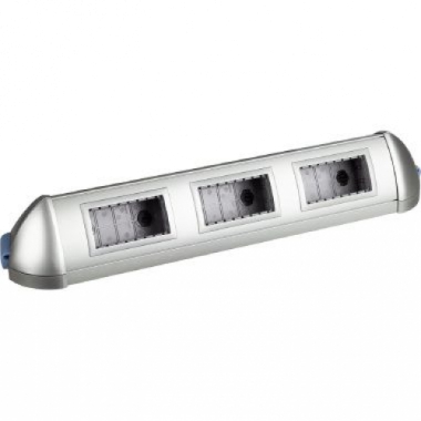 KIT POSTAZIONE DI LAVORO 12 MODULI ALLUMINIO INTERLINK - BTICINO 123007AL product photo Photo 01 3XL