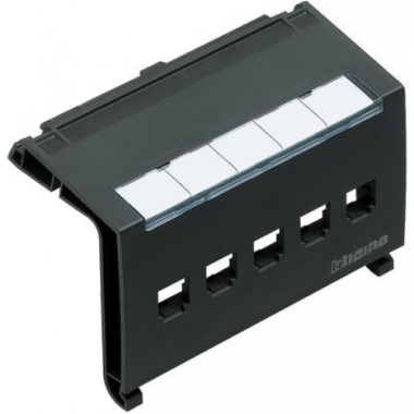 SUPPORTO TORRETTE RJ45 110 KEYSTONE 5 MOD - BTICINO 150715 product photo Photo 01 3XL