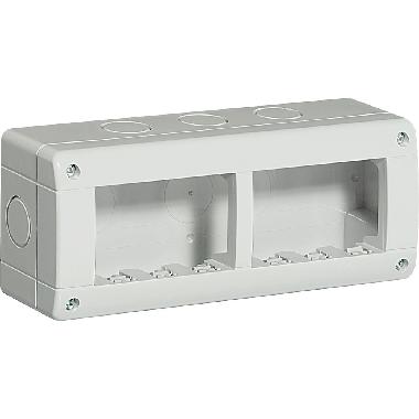 CUSTODIA IP40 6 POSTI COMPOSTA DA BASE E COPERCHIO PER 3+3 MODULI LUNA LIVINGLIGHT - BTICINO 24406 product photo Photo 02 3XL