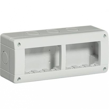 CUSTODIA IP40 6 POSTI COMPOSTA DA BASE E COPERCHIO PER 3+3 MODULI LUNA LIVINGLIGHT - BTICINO 24406 product photo Photo 01 3XL