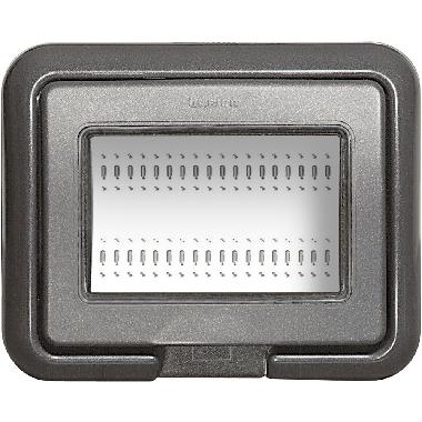 COPERCHIO IDROBOX ANTRACITE IP55 503E 3 MODULI LIVING LIGHT LUNA - BTICINO 24603L product photo Photo 02 3XL