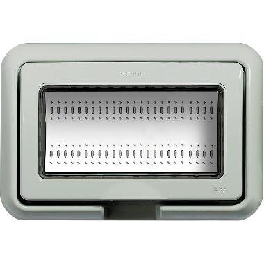 COPERCHIO IP55 4P GRIGIO RAL IDROBOX LUNA LIVINGLIGHT - BTICINO 24604 product photo Photo 02 3XL