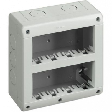 CUSTODIA IP40 8 POSTI VERTICALE BASE + COPERCHIO IDROBOX MATIX - BTICINO 25408V product photo Photo 01 3XL