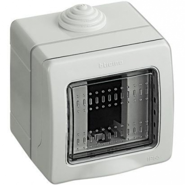 CUSTODIA CONTENITORE 1 POSTO IP55 MATIX PARETE TOPPA - BTICINO 25501 product photo Photo 01 3XL